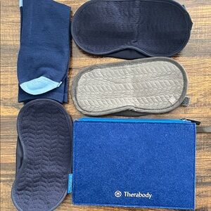 Therabody Navy and Gray Sleep Mask Set